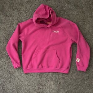 Dandy Pink Hoodie with Embroidery